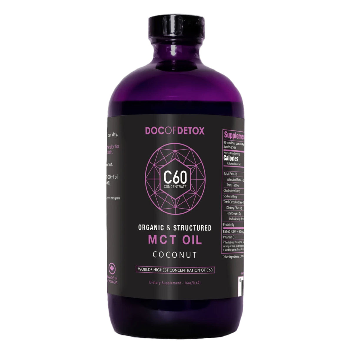C60 in Organic MCT Coconut Oil – Doc of Detox
